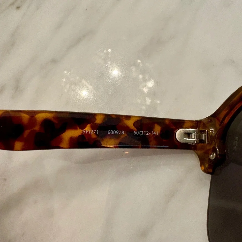 Fila‎ Sunglasses Tortoise Shell Blue Purple Mirrored Lens Aviator Style